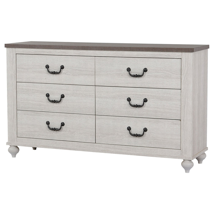 Stillwood 6-drawer Dresser Vintage Linen