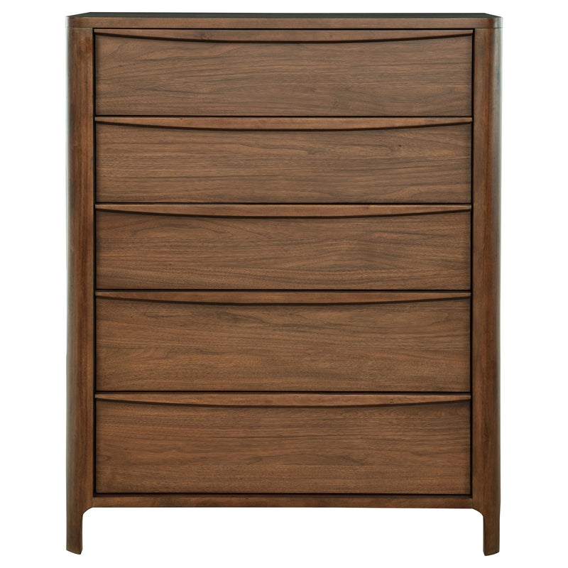 Maderia 5-drawer Chest of Drawers Walnut