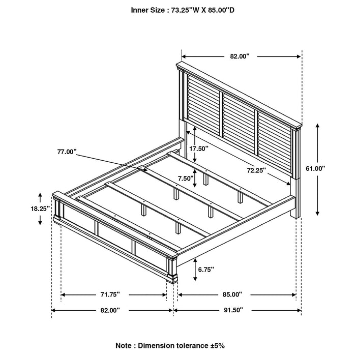 Hillcrest  Panel Bed White