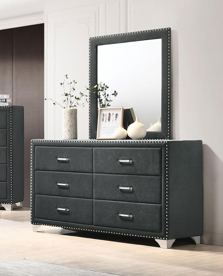 Melody 6-drawer Upholstered Dresser