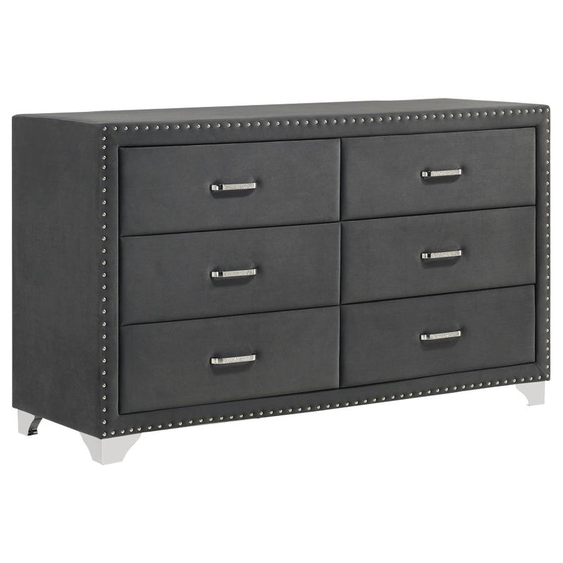 Melody 6-drawer Upholstered Dresser