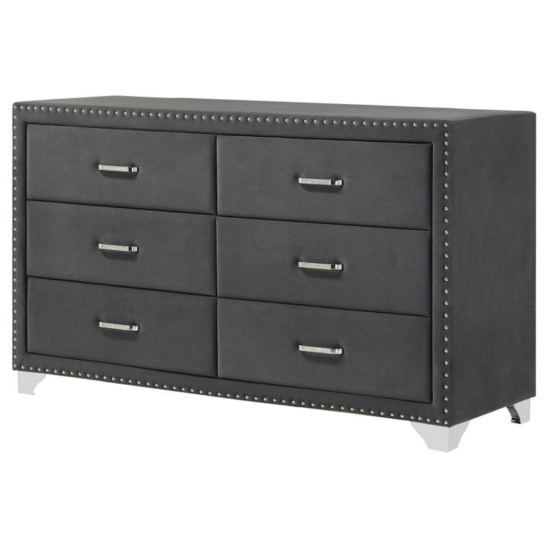Melody 6-drawer Upholstered Dresser