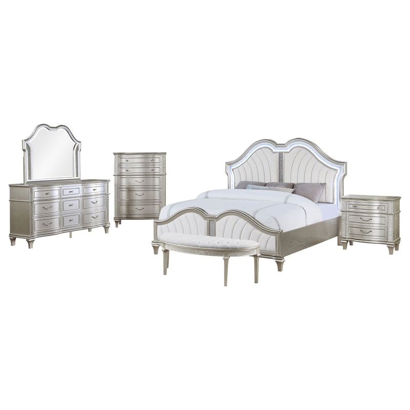 Juego de Dormitorio Evangeline Roble Plateado
