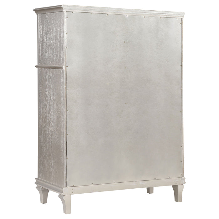 Evangeline 6-drawer Chest Silver Oak