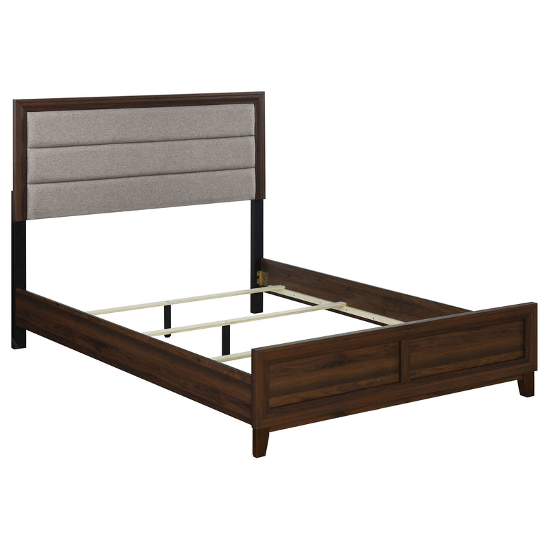 Cama tapizada Welsley de 50 pulgadas, nogal