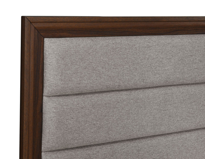 Cama tapizada Welsley de 50 pulgadas, nogal