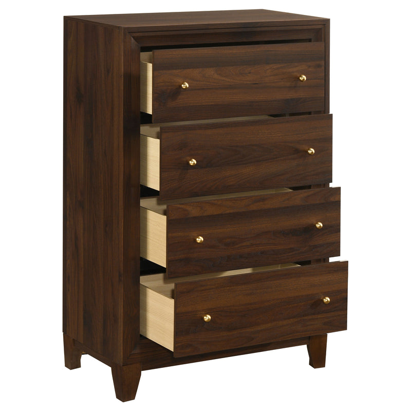 Welsley 4-drawer Chest of Drawers Walnut