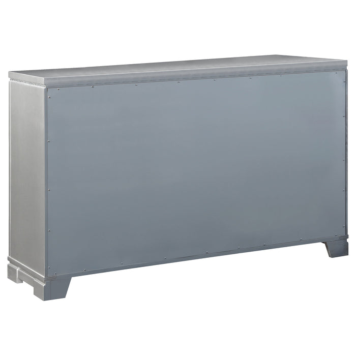 Eleanor Rectangular 6-drawer Dresser Metallic