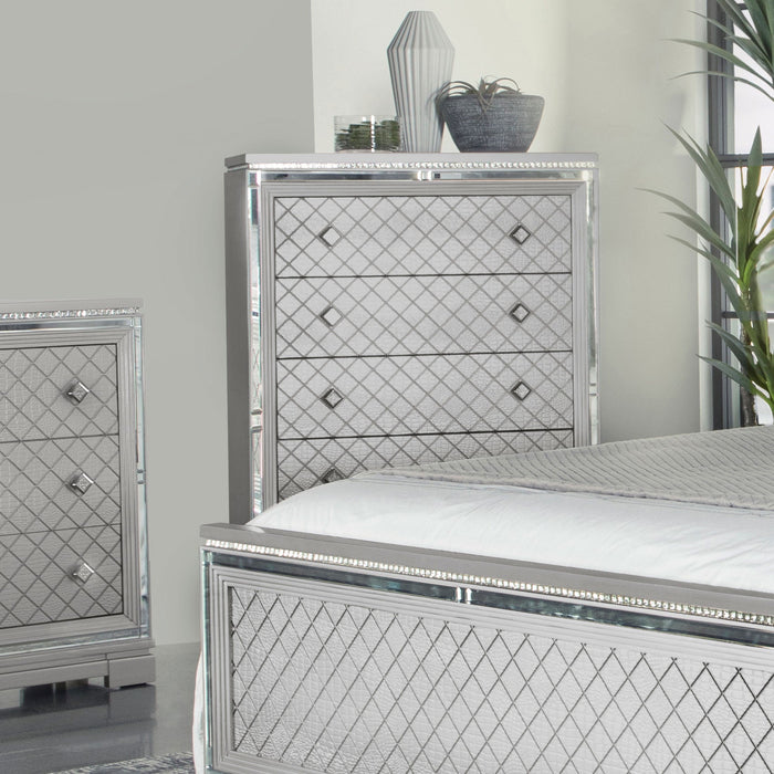 Eleanor Rectangular 5-drawer Chest Metallic