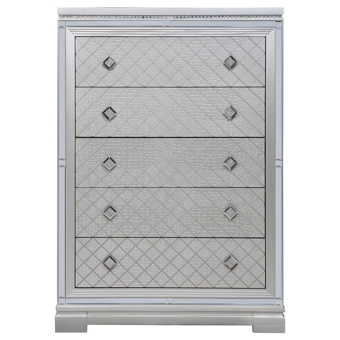 Eleanor Rectangular 5-drawer Chest Metallic