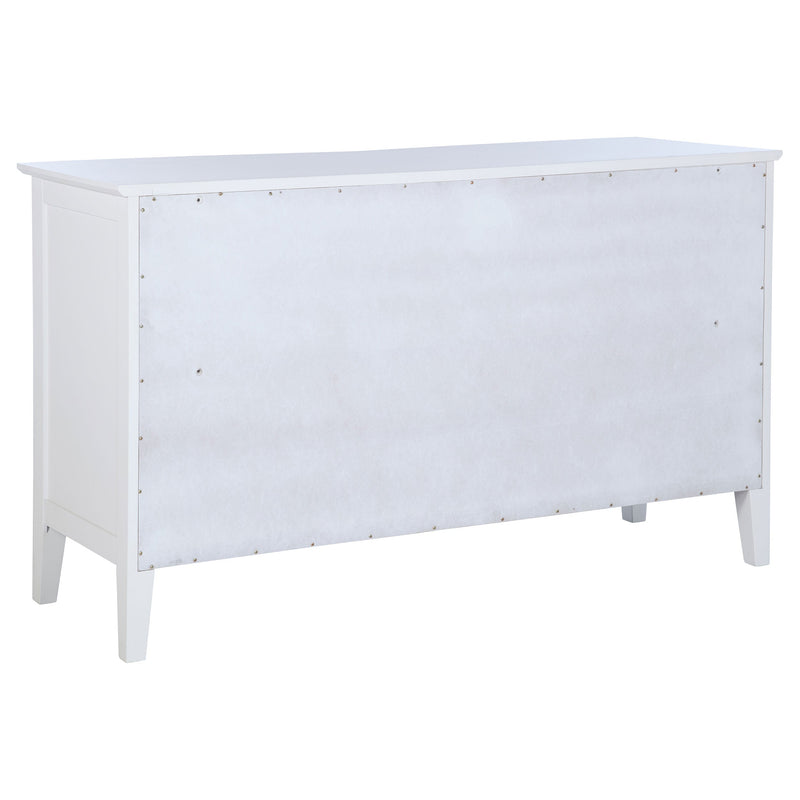 Cómoda con gabinete de 10 cajones Bexhill, blanca