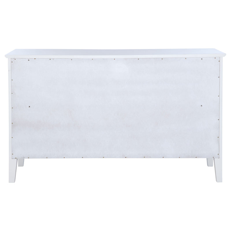 Cómoda con gabinete de 10 cajones Bexhill, blanca
