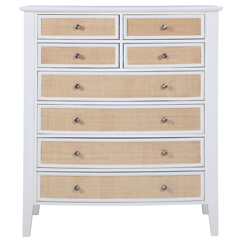 Cómoda de 8 cajones Bexhill, color blanco