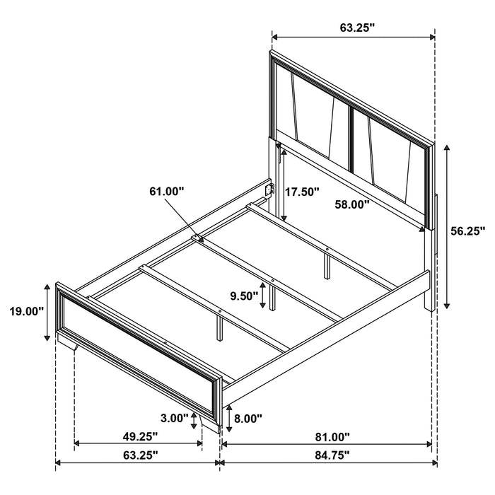 Janine   Bedroom Set Grey