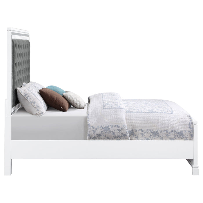 Eleanor Upholstered Tufted Bed White