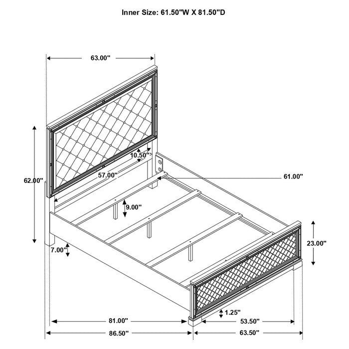 Eleanor Upholstered Tufted Bed White