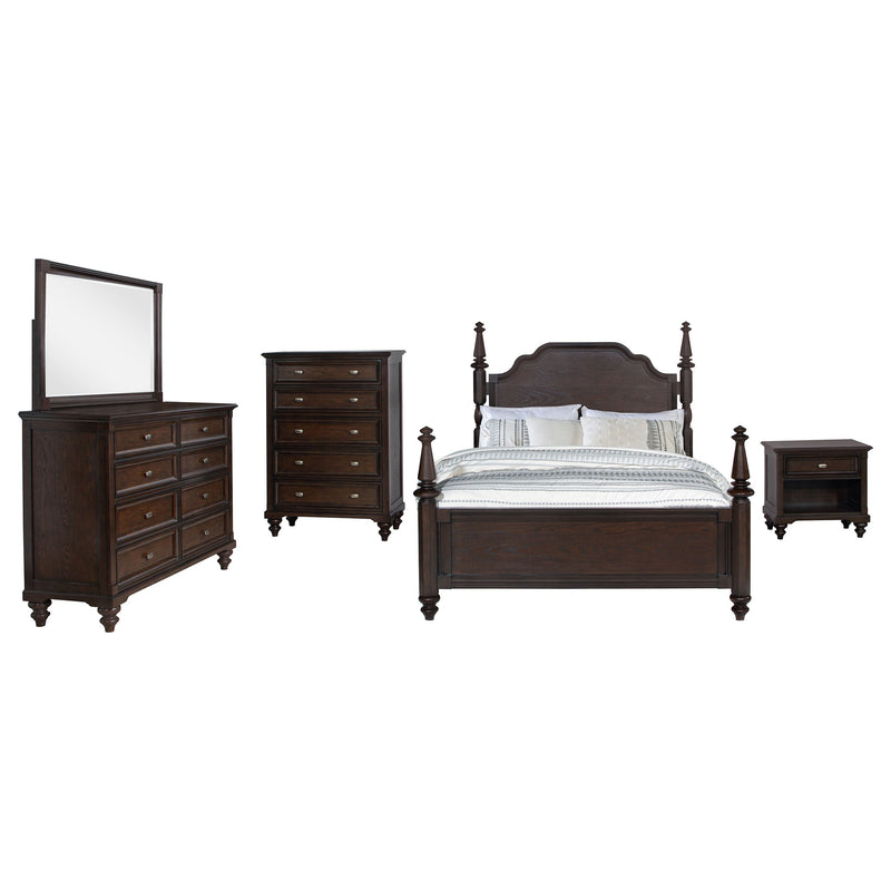 Juego de dormitorio Andover, roble oscuro