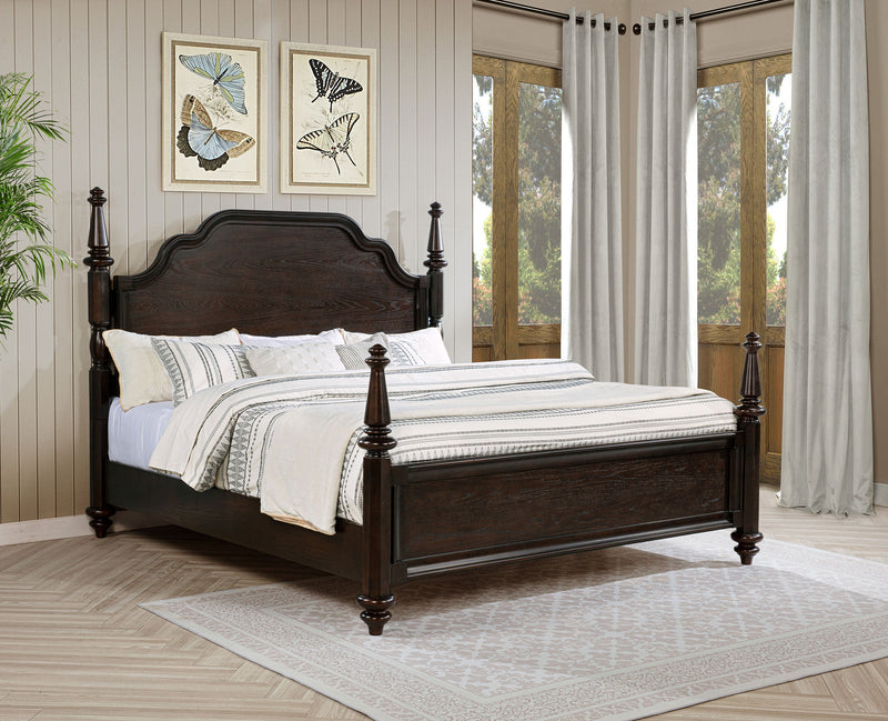 Cama con dosel Andover de 63 pulgadas Roble oscuro