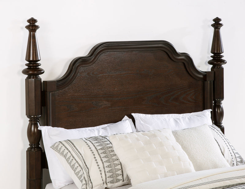 Cama con dosel Andover de 63 pulgadas Roble oscuro