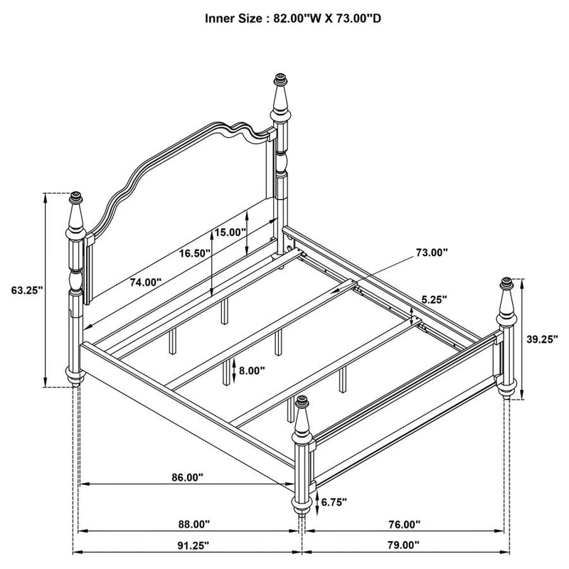 Andover 63-inch Four Poster Bed