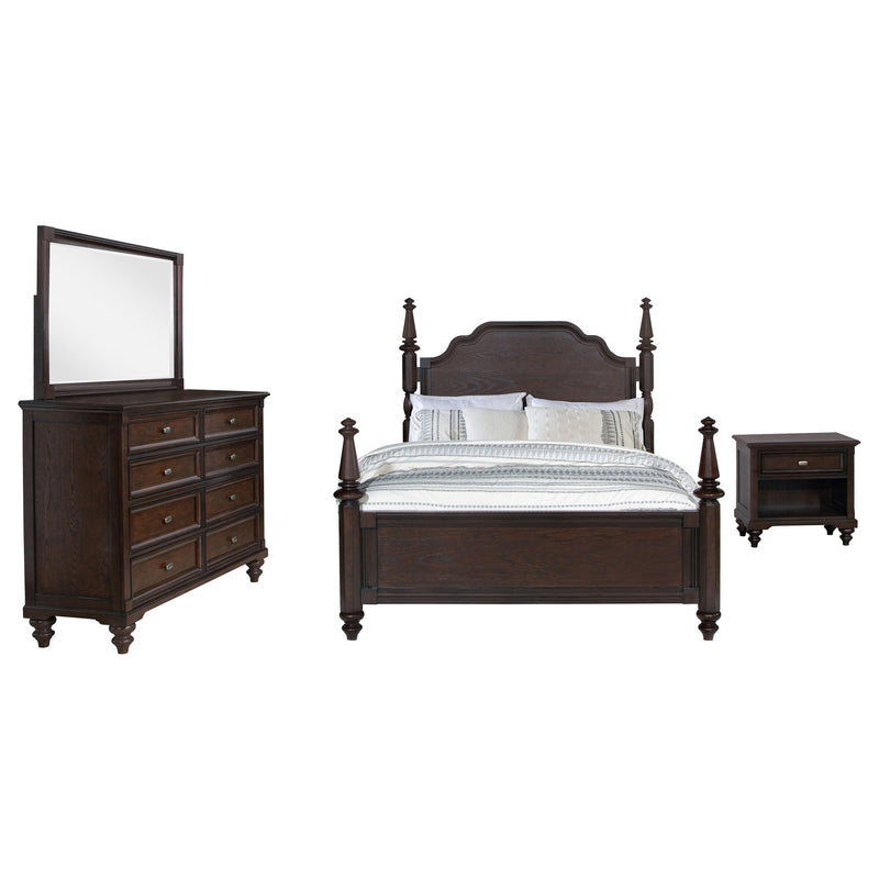 Juego de dormitorio Andover, roble oscuro