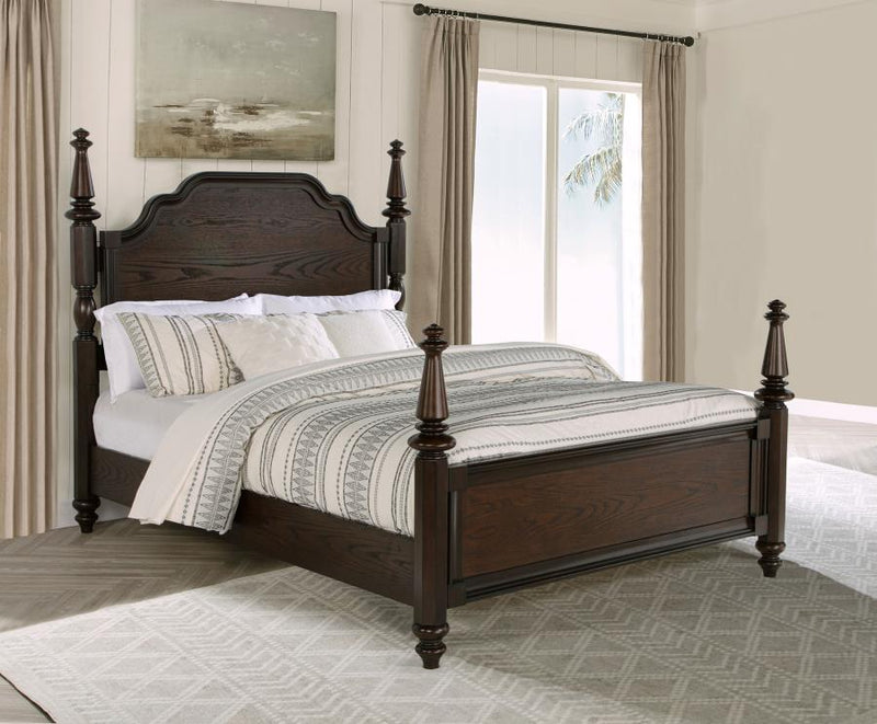 Cama con dosel Andover de 63 pulgadas Roble oscuro