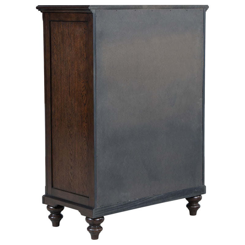 Cómoda de 5 cajones Andover Roble Oscuro
