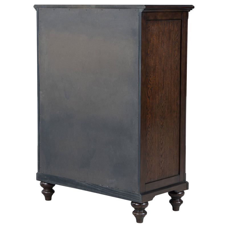Cómoda de 5 cajones Andover Roble Oscuro