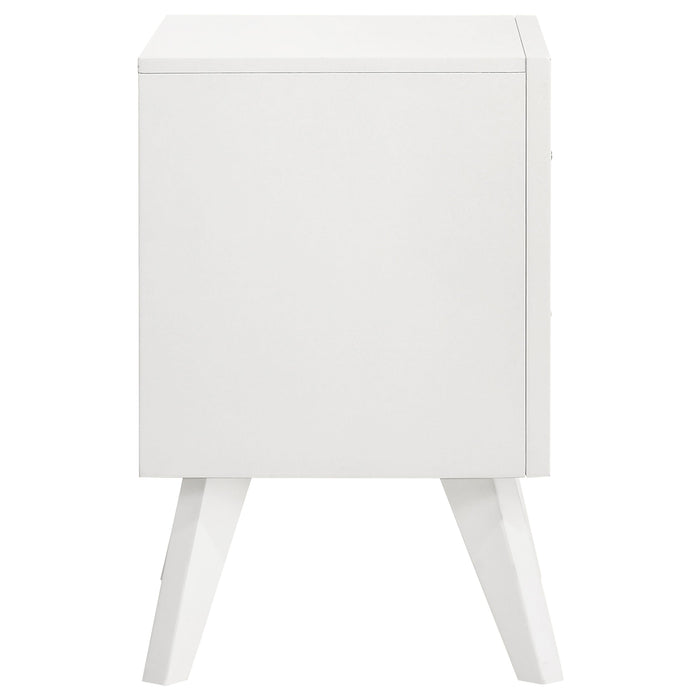 Janelle 2-drawer Nightstand White