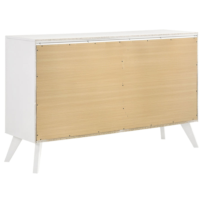 Janelle 6-drawer Dresser White