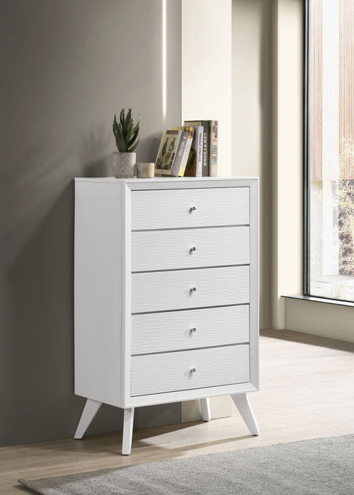 Janelle 5-drawer Chest White