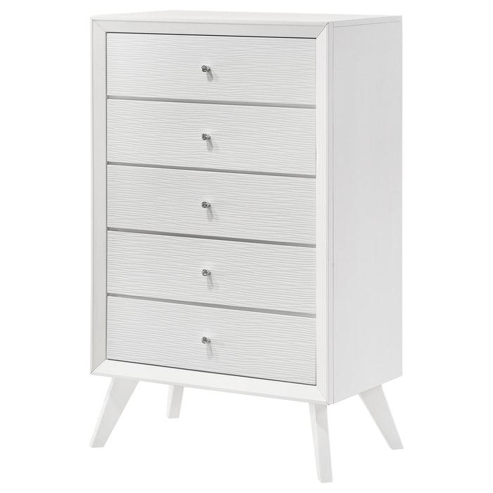 Janelle 5-drawer Chest White