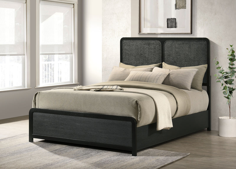Cavelle Cama tapizada de panel de 51 pulgadas - Negra