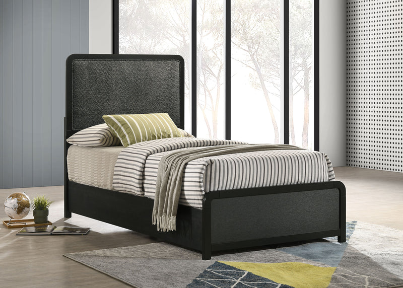Cavelle Cama tapizada de panel de 51 pulgadas - Negra