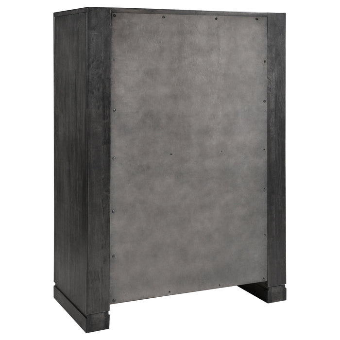 Lorenzo 5-drawer Chest Dark Grey