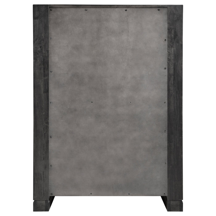 Lorenzo 5-drawer Chest Dark Grey