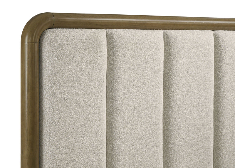 Cama tapizada Amsbury de 59 pulgadas, color nuez moscada