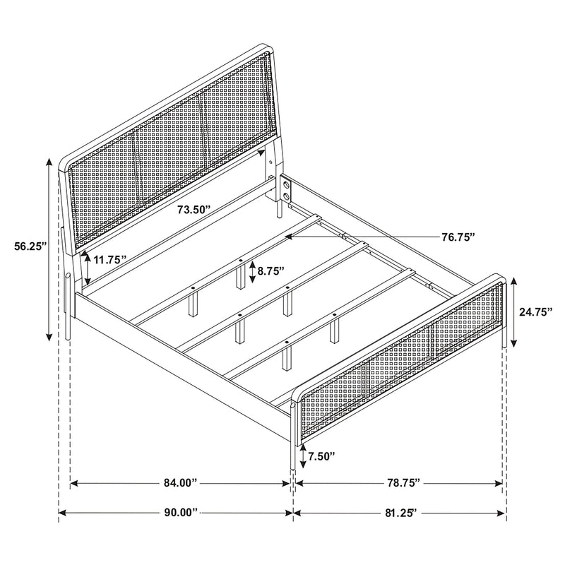 Arini Rattan Panel Bed