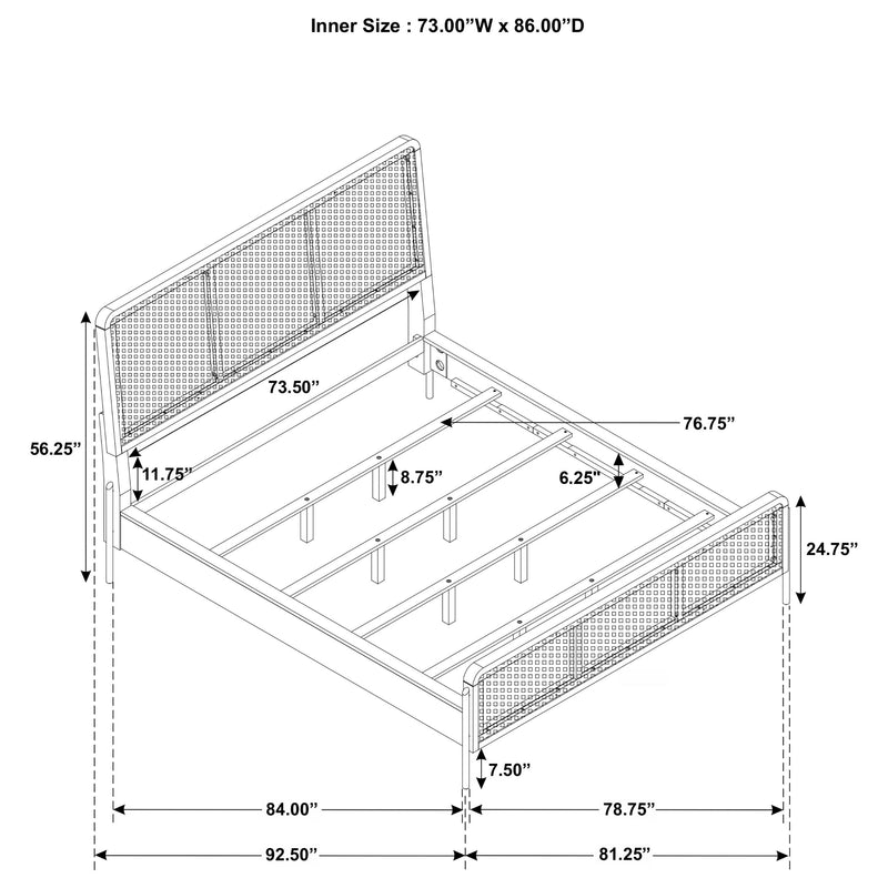 Arini Rattan Panel Bed