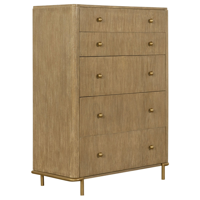 Cómoda de dormitorio Arini con 5 cajones