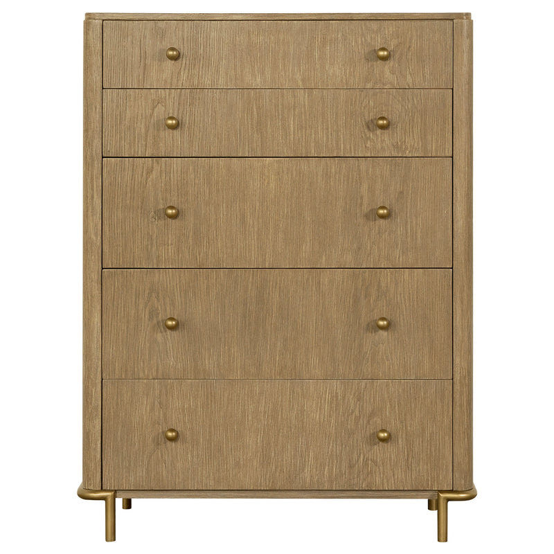 Cómoda de dormitorio Arini con 5 cajones