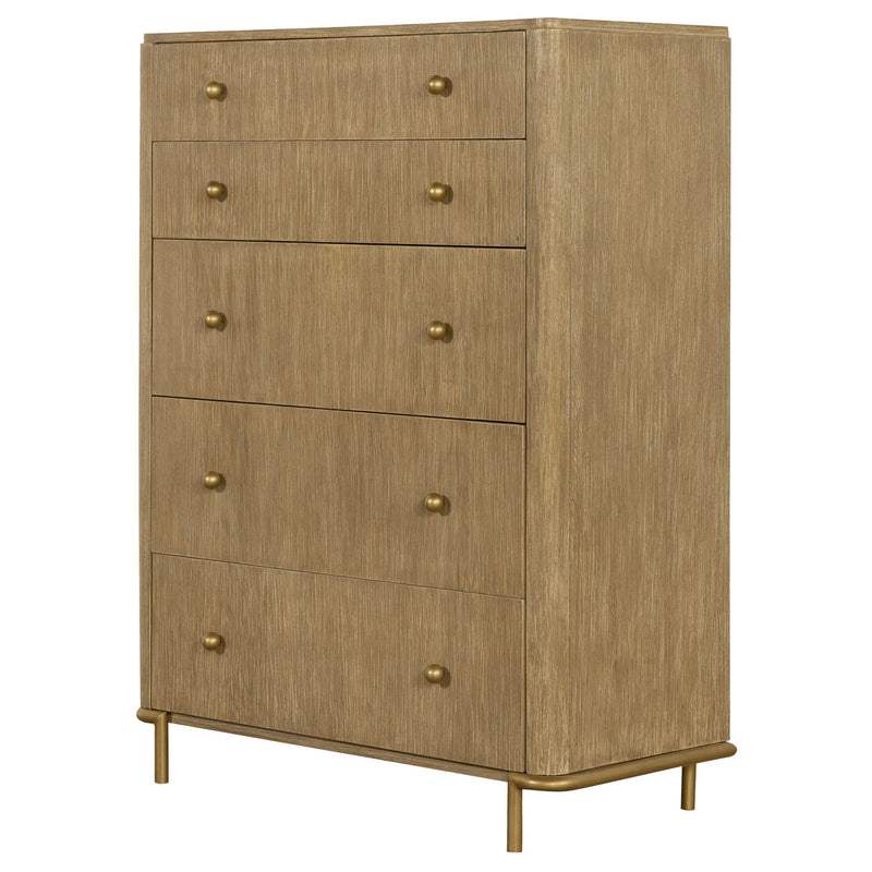 Cómoda de dormitorio Arini con 5 cajones