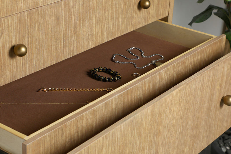 Cómoda de dormitorio Arini con 5 cajones