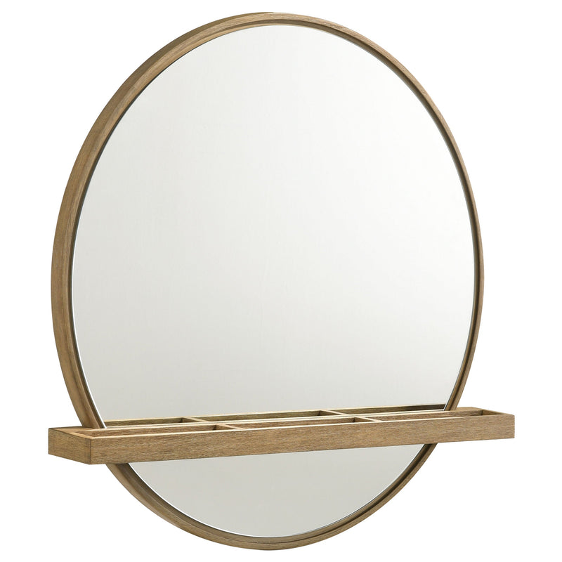 Espejo de pared Arini Round Vanity con estante
