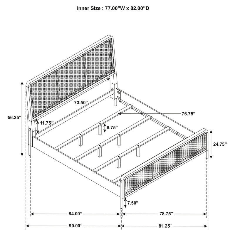 Arini Rattan Panel Bed