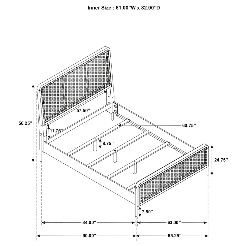 Arini Rattan Panel Bed
