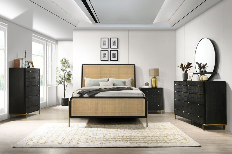 Arini Rattan Panel Bed
