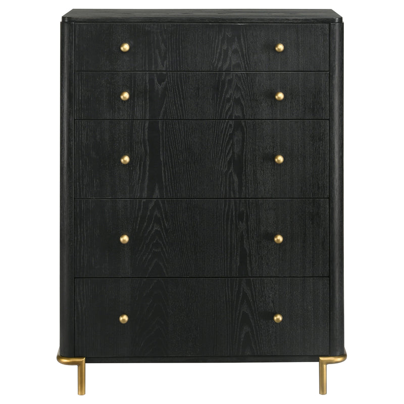 Cómoda de dormitorio Arini con 5 cajones