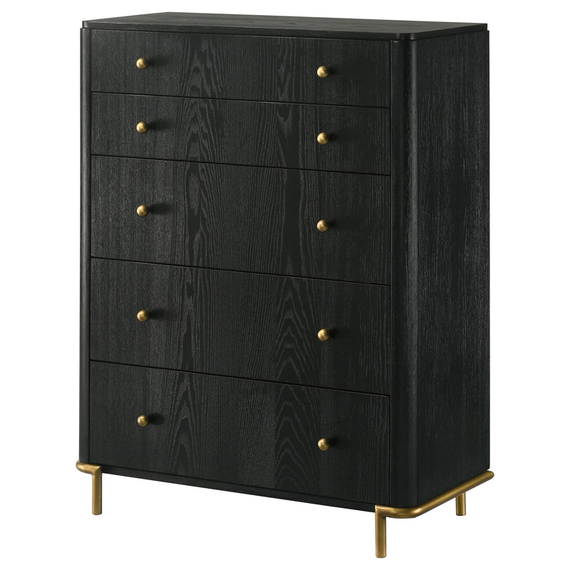 Cómoda de dormitorio Arini con 5 cajones