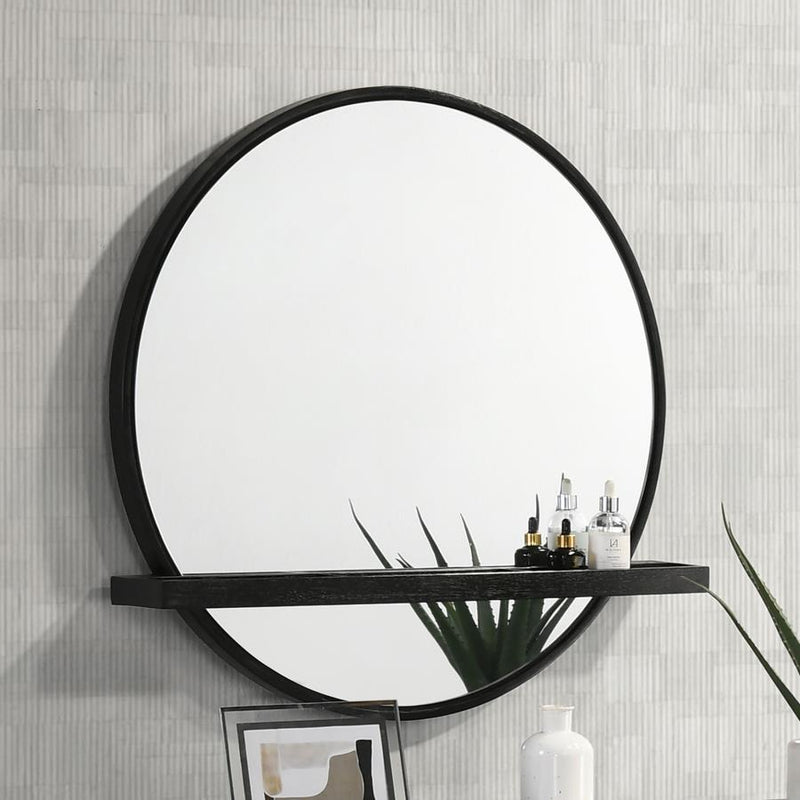 Espejo de pared Arini Round Vanity con estante